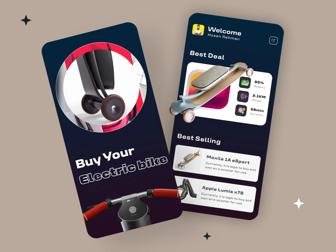 Electric Skateboard and Bike App